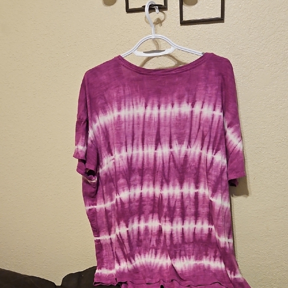 Terra & Sky Magenta Tie-Dye Short Sleeve Tee - Picture 4 of 7